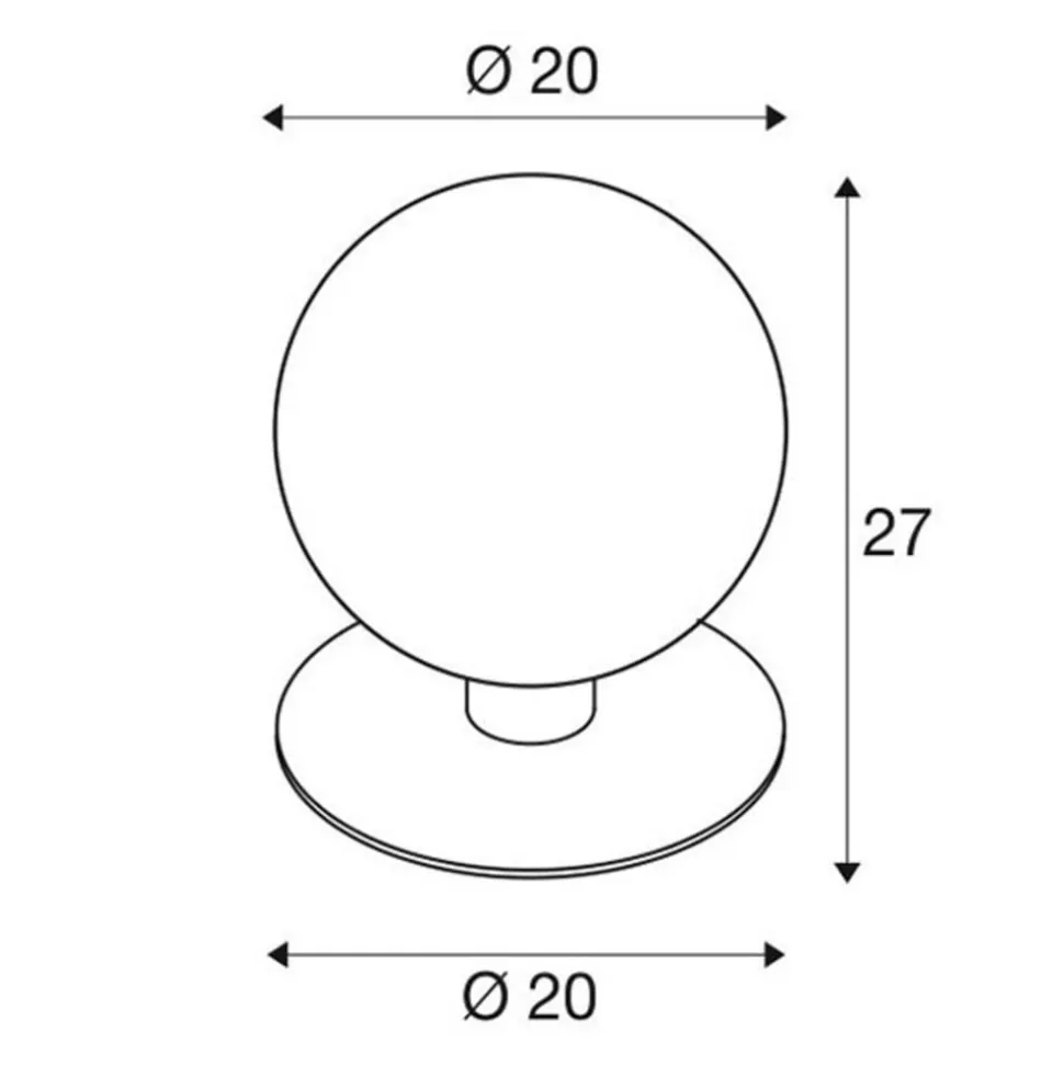 SLV Gloo Pure 27 Piedestallampe, højde 27 cm