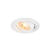 SLV Indbygget loftslampe New Tria, hvid, aluminium, Ø 8,2 cm