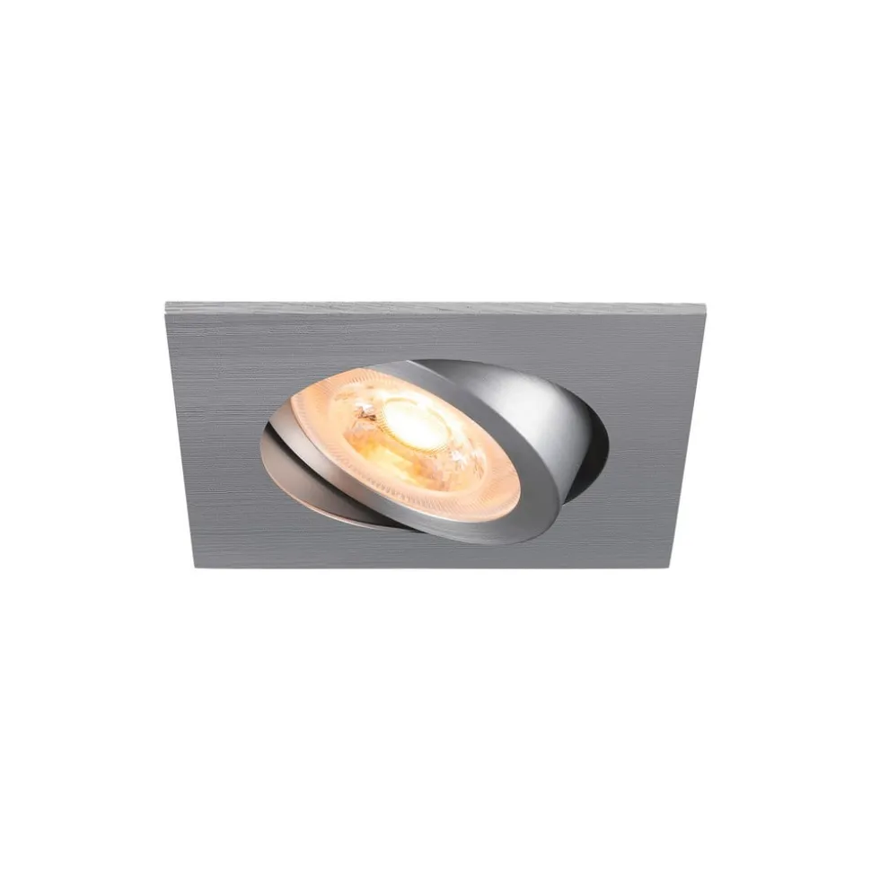 SLV Indbygget loftslampe New Tria, aluminium, aluminium, længde 8,2 cm