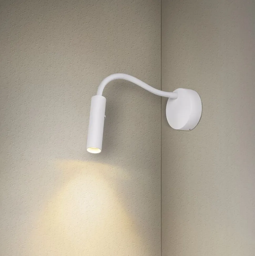 SLV Karpo Goose LED-væglampe, dæmpbar, hvid