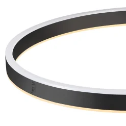 SLV LED-gulvlampe One Bow FL, sort, stål, højde 232 cm