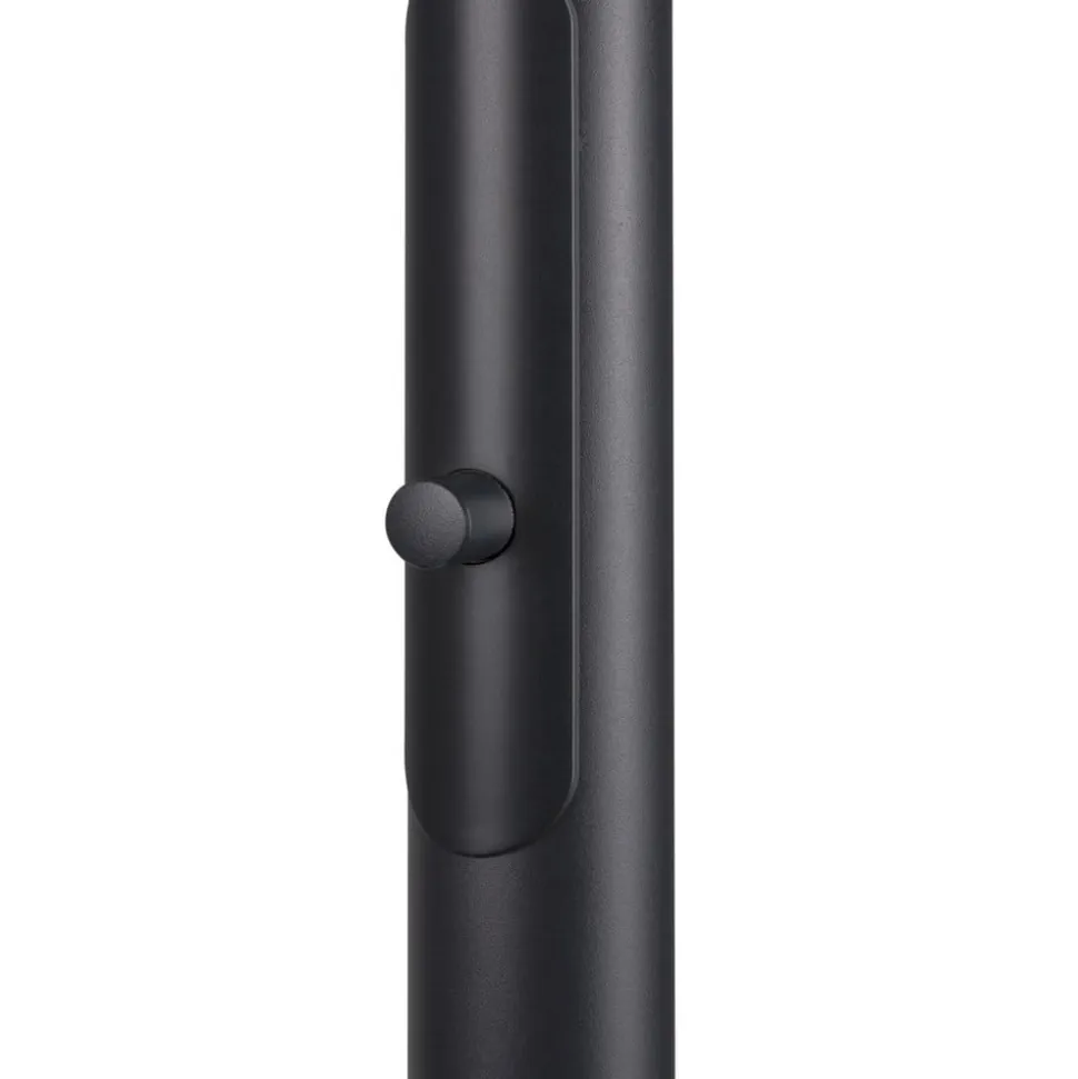 SLV LED-gulvlampe One Bow FL, sort/messingfarvet, stål