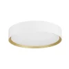 SLV LED-loftlampe Decona, Ø 30 cm, hvid/guldfarvet, metal