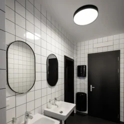 SLV LED-loftlampe Decona, Ø 42 cm, sort, metal, CCT
