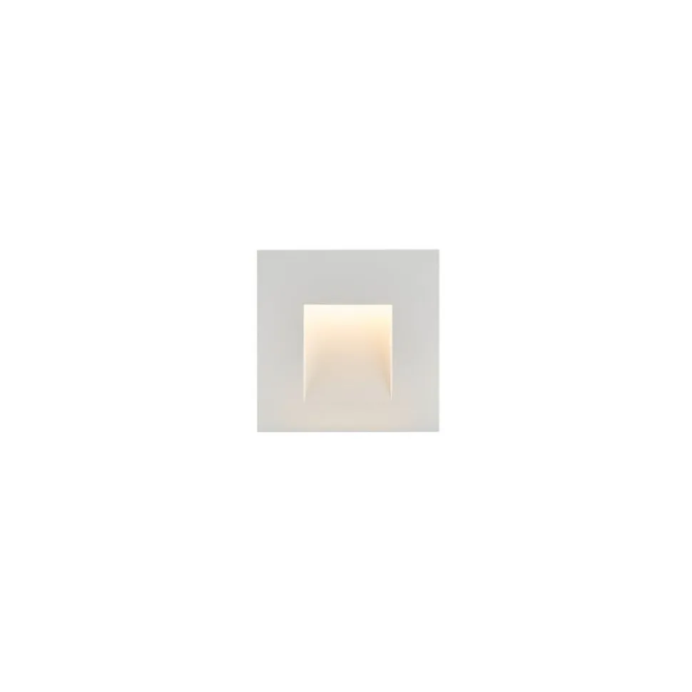 SLV LED-vægindbygningslampe Mobala, hvid, aluminium, 3.000 K