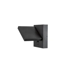 SLV LED-væglampe Abridor, antracit, bredde 14 cm, sensor