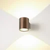 SLV LED-væglampe Oculus, Ø 9 cm, dæmpbar til varmt lys, metal