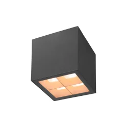 SLV loftlampe S-Cube, antracit, aluminium, længde 9,5 cm