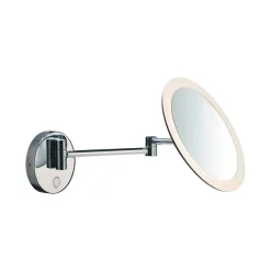 SLV Maganda LED-vægspejl, rundt, justerbart, CCT