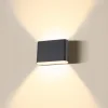 SLV Oval udendørs væglampe op/ned CCT 13,5 cm sort