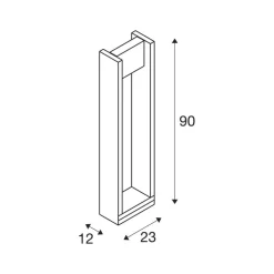 SLV Quad Pole LED-vejlampe, antracit, aluminium, højde 90 cm