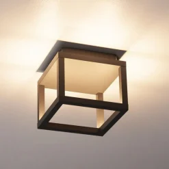 SLV Quadrulo LED udendørs loftslampe indir. antracit