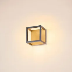 SLV Quadrulo LED udendørs loftslampe indir. antracit