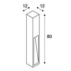 SLV Rusty Slot 80 LED stibelysning, højde 80 cm