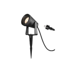SLV Samrina lampe med jordspyd, sort, plast, højde 13 cm
