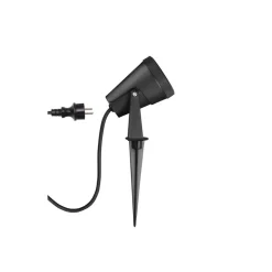 SLV Samrina lampe med jordspyd, sort, plast, højde 13 cm