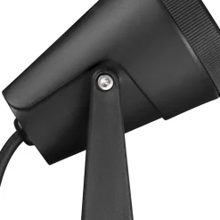 SLV Samrina lampe med jordspyd, sort, plast, højde 13 cm