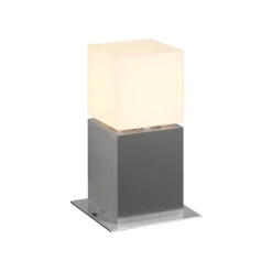 SLV sokkellampe Square Pole, højde 30 cm, grå, stål