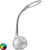 Sølvfarvet LED-bordlampe Paula