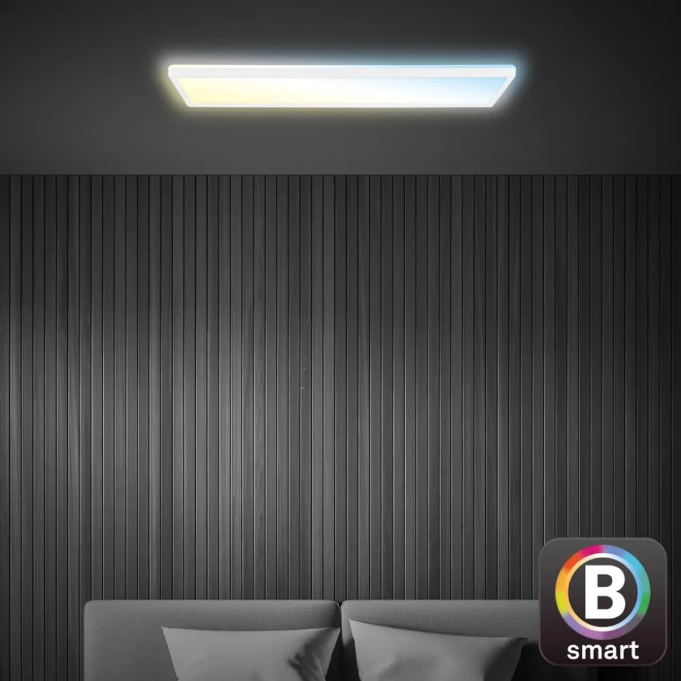 Smart LED loftlampe Tava, 58x20 cm, CCT, dæmpbar