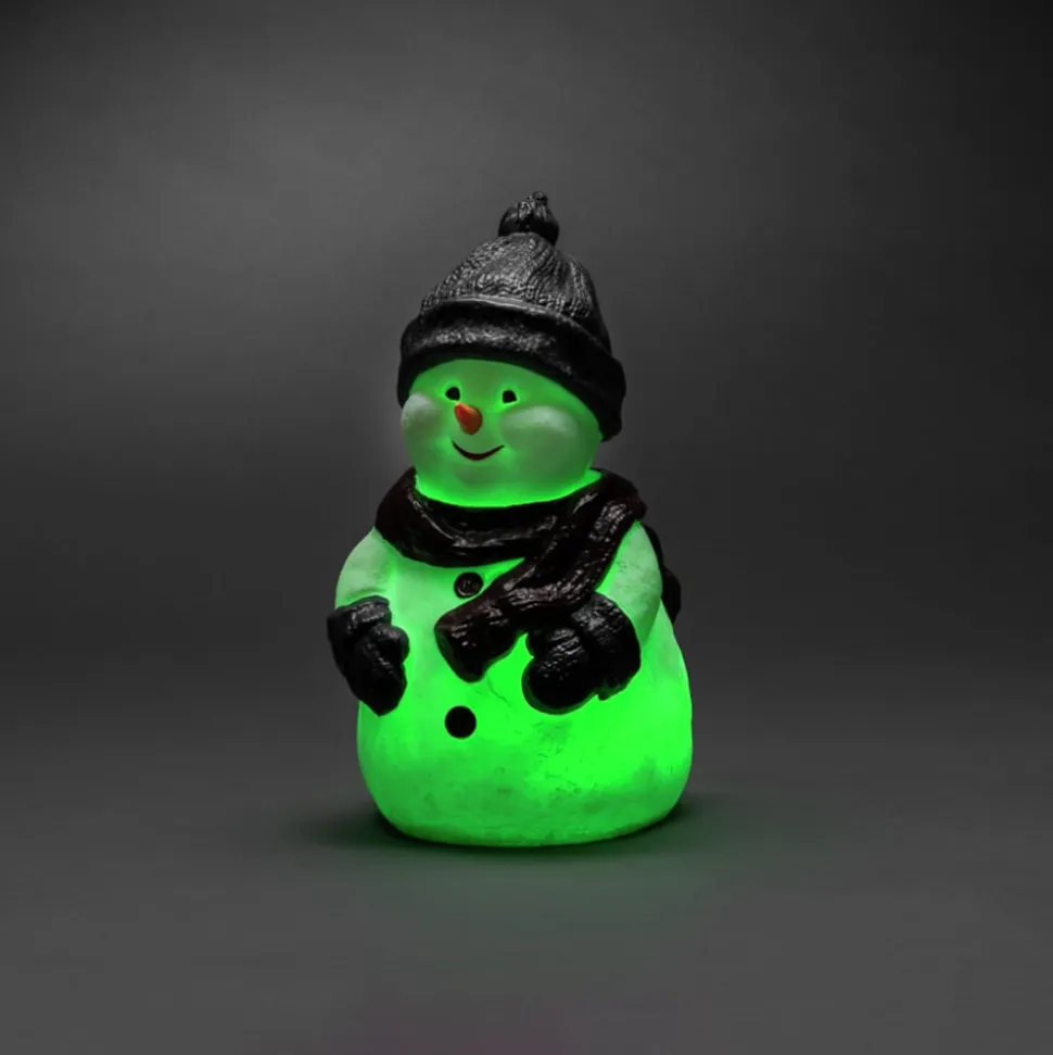 Snemand LED-dekorationsfigur, RGB-farveskift, IP44