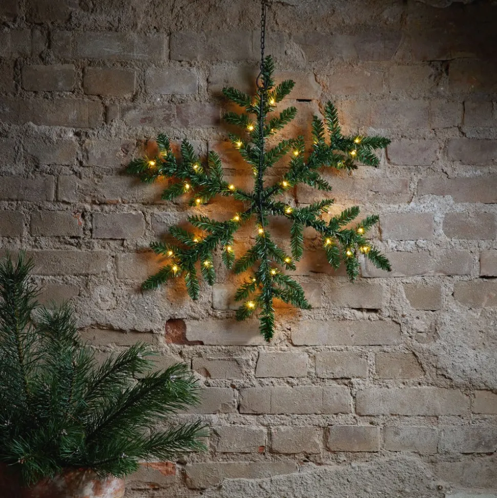 Snowflake udendørs LED-dekolampe, batteridrevet