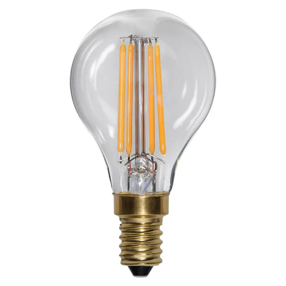 Soft Glow LED-pære E14 4 W 2.100 K dæmpes i 3 trin