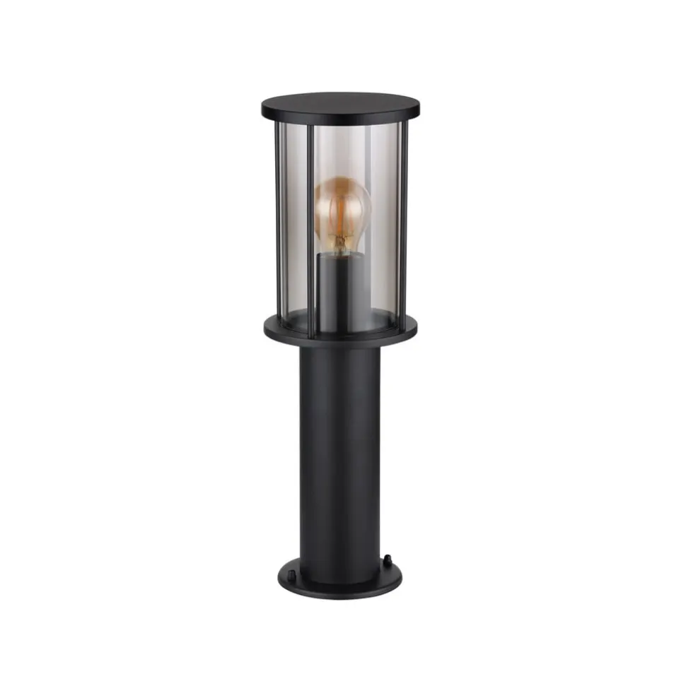 Sokkellampe Gracey, højde 45 cm, sort, stål, IP54