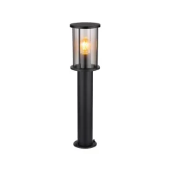 Sokkellampe Gracey, højde 60 cm, sort, stål, IP54