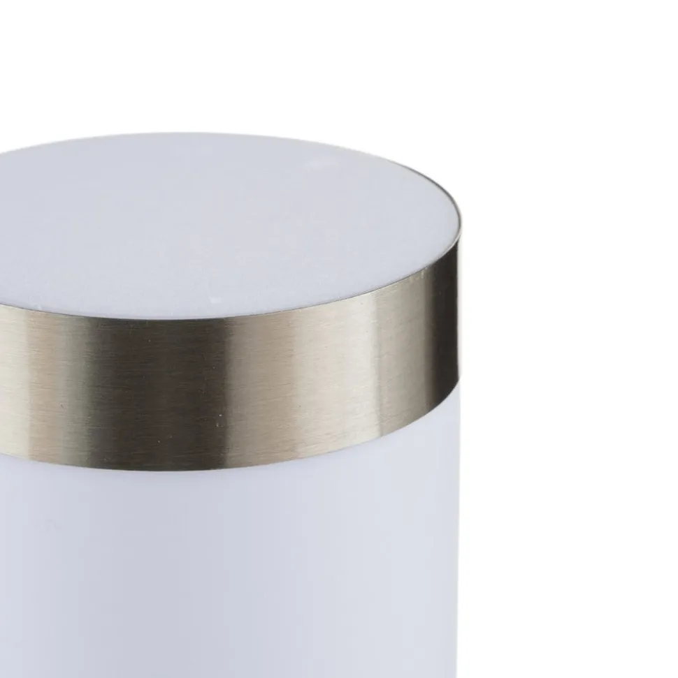 Sokkellampe i stål Chorus med stikkontakt, 50 cm