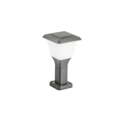 Sokkellampe Lena, 30 cm, mørkegrå, metal, E27, IP65