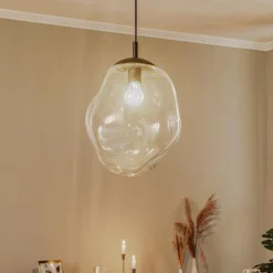 Sol glas-hængelampe, Ø 35cm, sort/klar