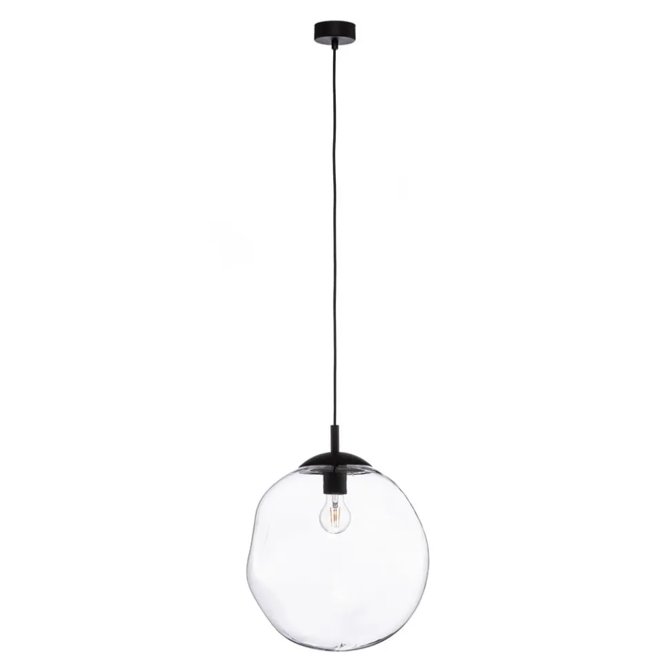 Sol glas-hængelampe, Ø 35cm, sort/klar