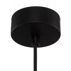 Sol glas-hængelampe, Ø 35cm, sort/klar
