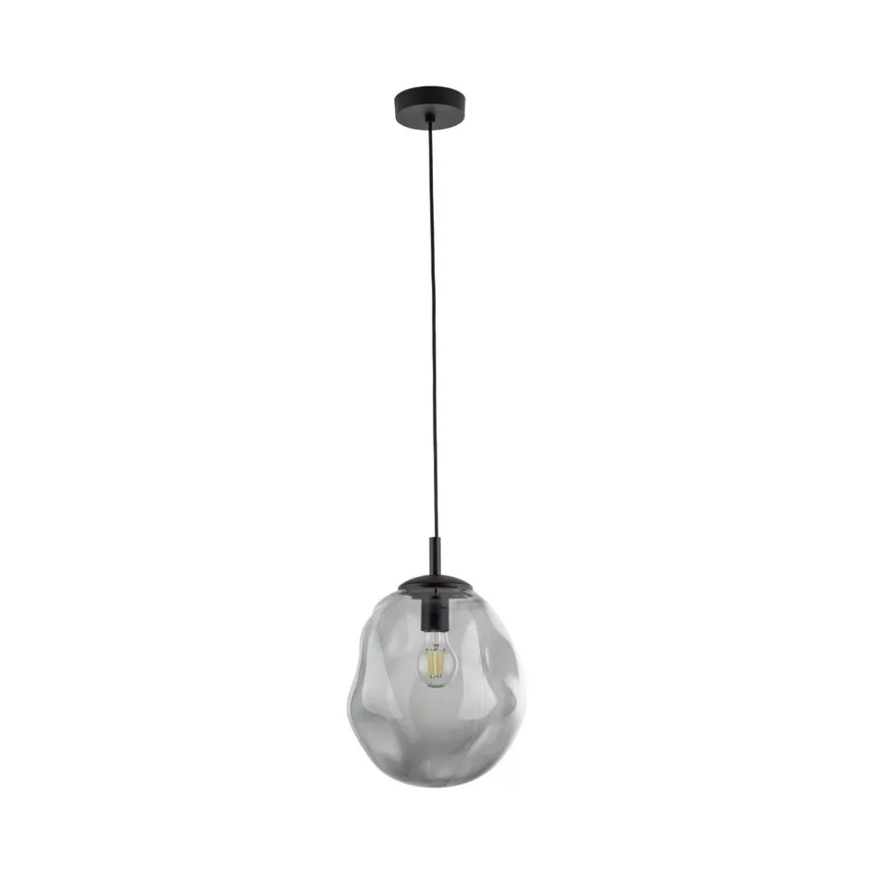 Sol Mini pendel, glas, Ø 25 cm, sort/grafitgrå