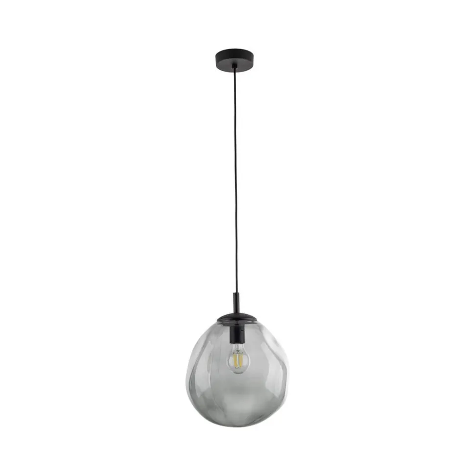 Sol Mini pendel, glas, Ø 25 cm, sort/grafitgrå