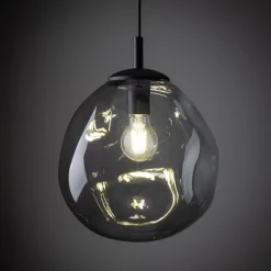 Sol Mini pendel, glas, Ø 25 cm, sort/grafitgrå