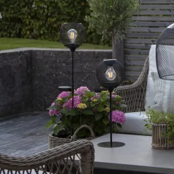 Solar LED-bordlampe Sunlight med væv