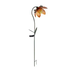 Solcelle-dekolampe 33653 jordspyd, enkelt blomst