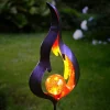 Solcelle-jordspydslampe Melilla flammeformet LED