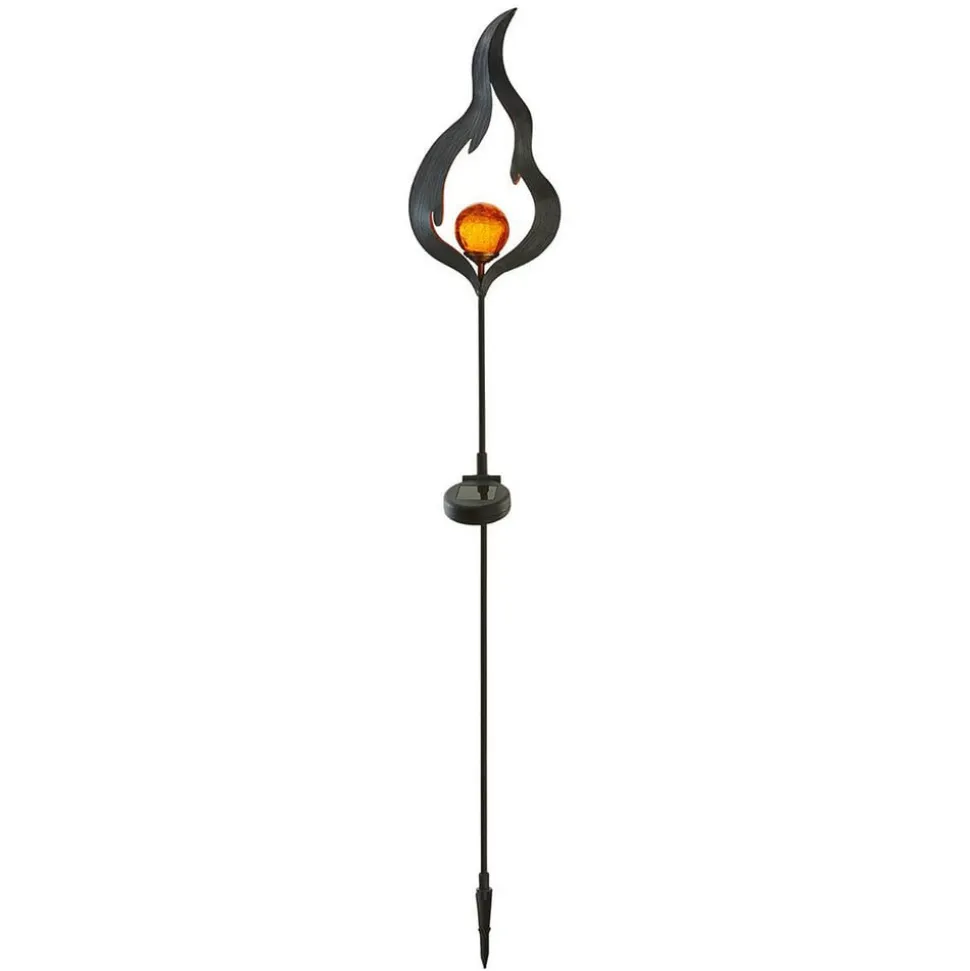 Solcelle-jordspydslampe Melilla flammeformet LED