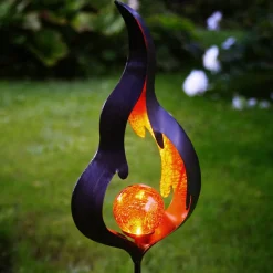 Solcelle-jordspydslampe Melilla flammeformet LED