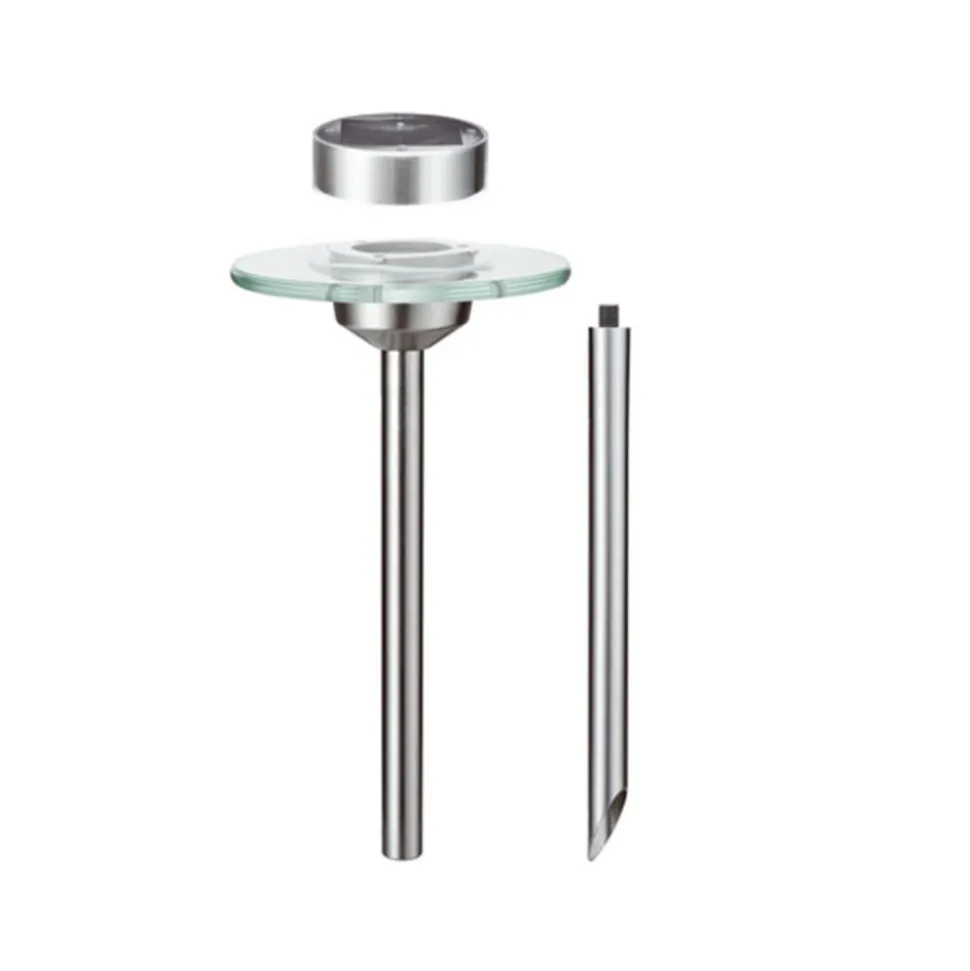 Solcellelampe i ædelstål Ufo med LED, IP44