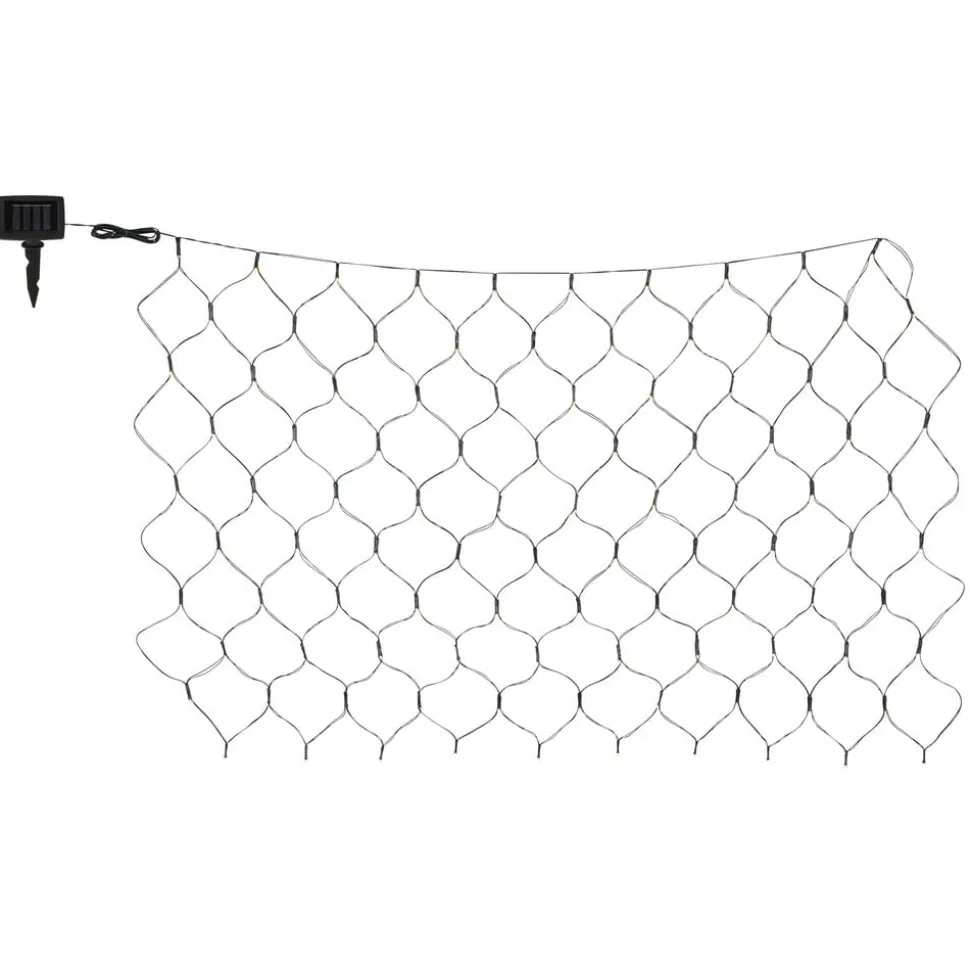 Solcelle-LED-lysforhæng IP44 110x90cm 100 lk