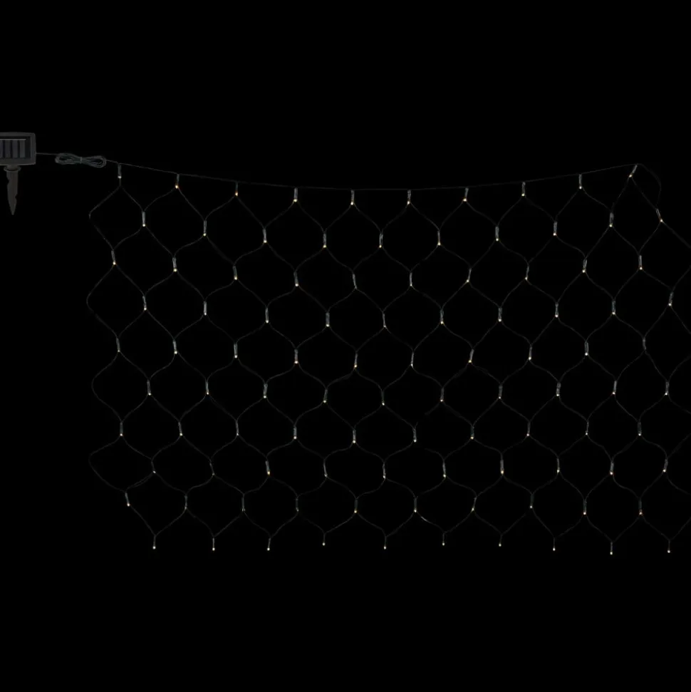Solcelle-LED-lysforhæng IP44 110x90cm 100 lk