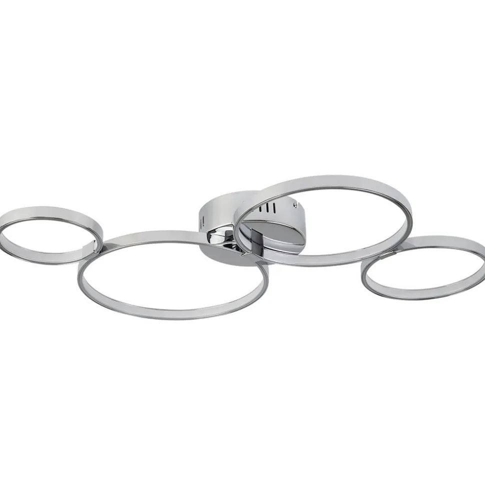 Solexa LED-loftlampe, ringformet, kromlook