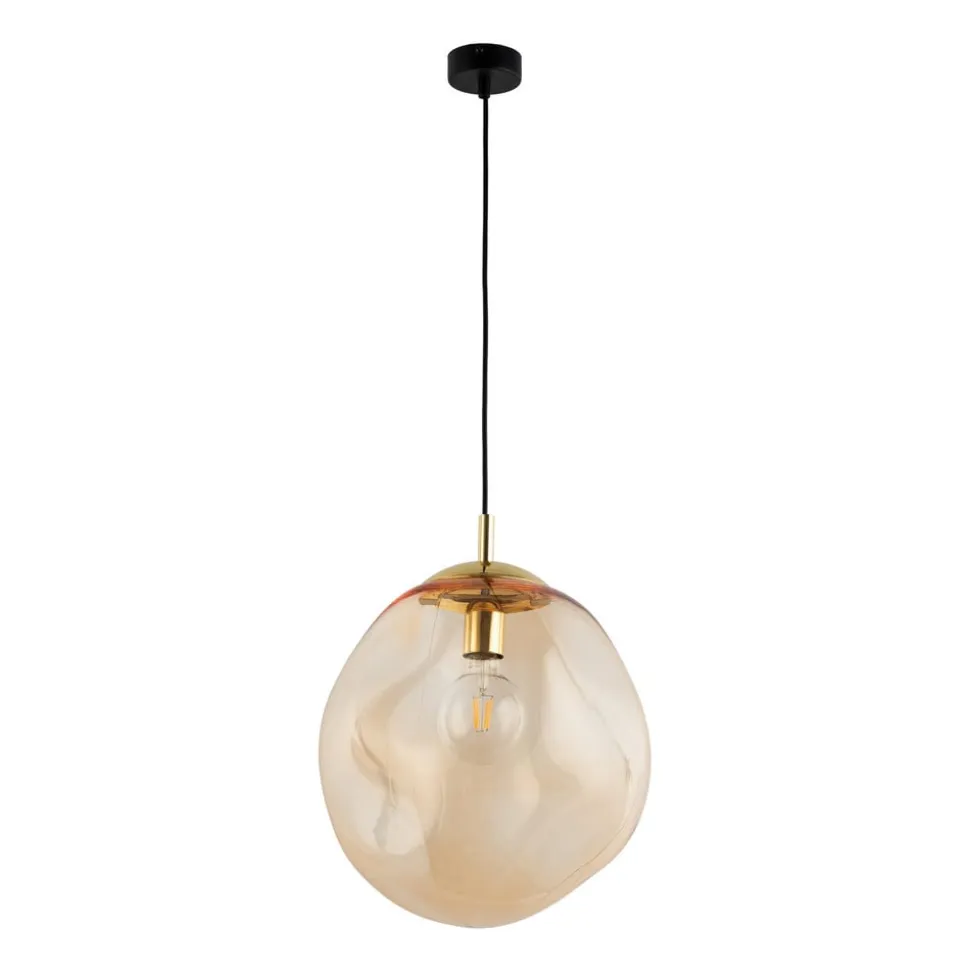 Sol-glaspendel, Ø 35 cm, sort/ravgylden