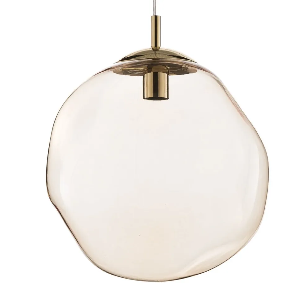 Sol-glaspendel, Ø 35 cm, sort/ravgylden