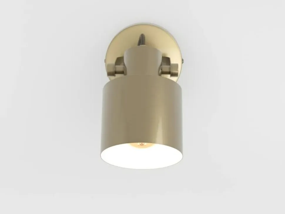 Southery vægspot, creme-guld børstet, 1 lyskilde