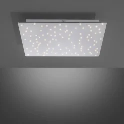 Sparkle LED-loftlampe CCT dim stål 45x45cm